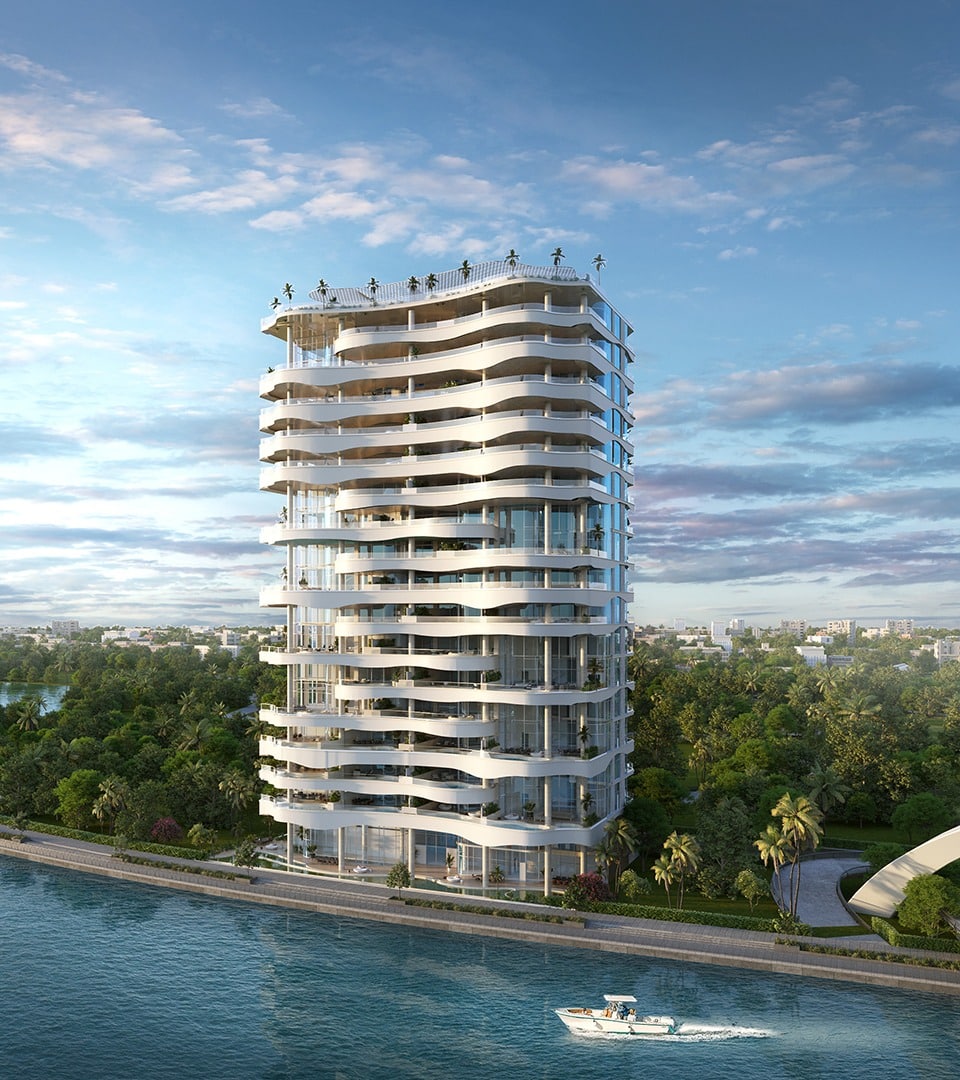 AHS Properties 2022 milestone showing the launch of canal-side residential towers