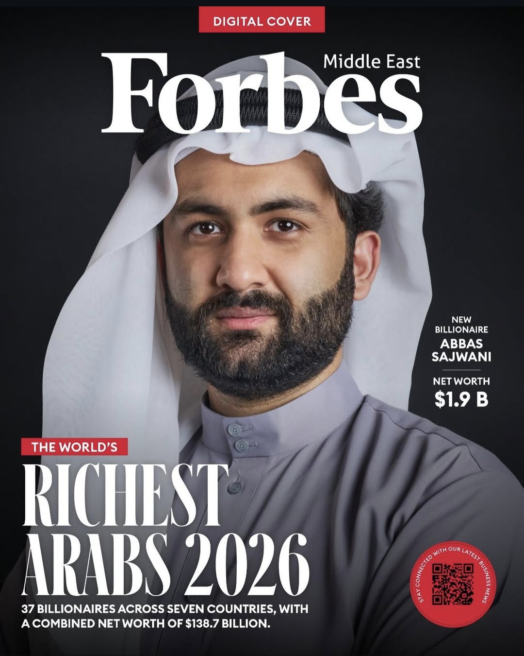 Forbes feature naming Abbas Sajwani of AHS Properties among the youngest Arab billionaires